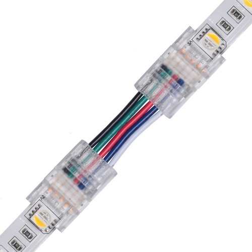 Connecteur fin avec câble pour bande LED - 10 mm, RGBW, IP20, 5V-24V