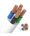 12-24V RGB+W kabel, wit rond - 5 x 0,5 mm², meterware, min. 5 meter