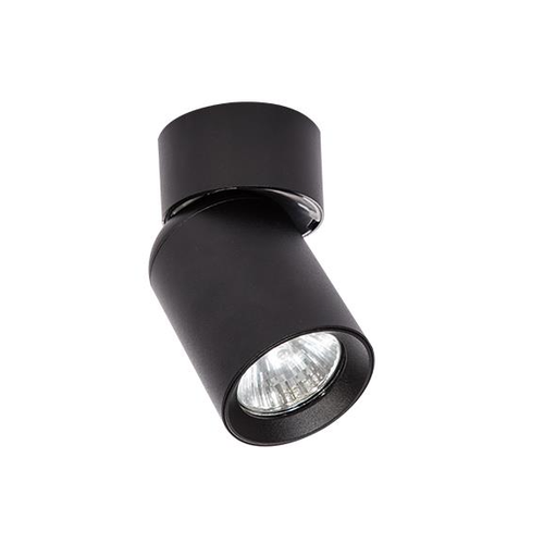 Spot de plafond LED GU10 - Noir, orientable, montage en saillie, sans source lumineuse