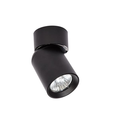 Spot de plafond LED GU10 - Noir, orientable, montage en saillie, sans source lumineuse