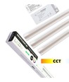 Ensemble de rails LED Troldtekt 3x60 cm - CCT, encastré, Akustilight incluant télécommande, câbles et driver