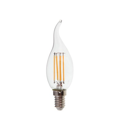 E14 4W LED flamlampa - Koltråd, varmvit