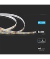 5m 8W/m LED-strip - 12V DC, 60 LED pr. meter