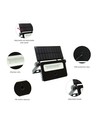 Projecteur solaire LED 2W - Batterie intégrée, avec capteur, extérieur, lampe de travail