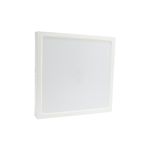 Plafonnier LED 24W - 29 x 29cm, hauteur : 3,8cm, bord blanc
