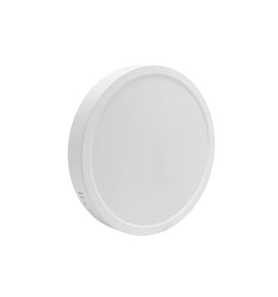 Plafonnier LED 24W - Ø29cm, hauteur : 3,8cm, bordure blanche