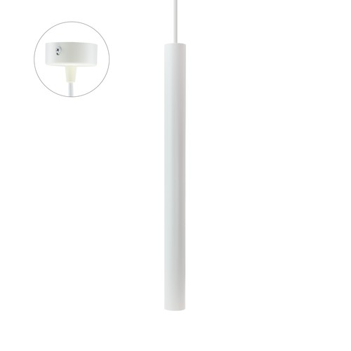 Chloe Slim GU11 - Fitting 250V IP20 40x500+1m Kabel, Wit, Verstelbare Stralingshoek, Zonder Lichtbron