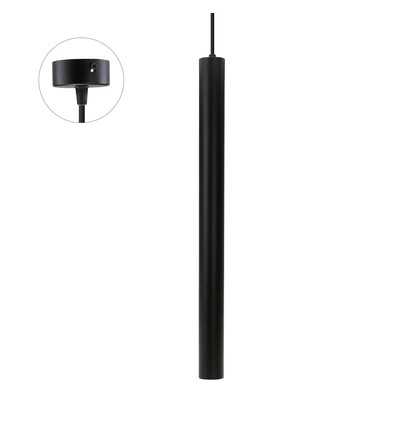 CHLOE Slim GU11/MR11 Pendel Basis 250V IP20 40x500+1m Kabel, Zwart, Verstelbare Stralingshoek, Zonder Lichtbron