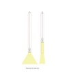 Suspension GU11 CHLOE Slim pour rail triphasé - 250V, Blanc, Sans source lumineuse, IP20, 40x500+1m de câble
