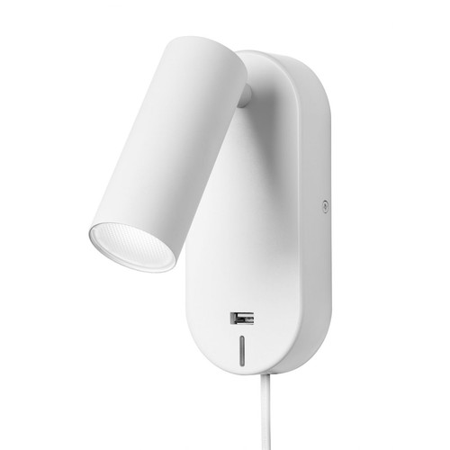 EGO LED Wandlamp met USB en Touch dimmer, 4,5W, Nielsen Light - wit