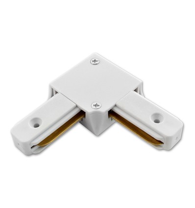 Outlet : Rail monophasé 230V, angle 90 degrés Blanc