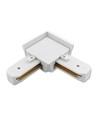Outlet : Rail monophasé 230V, angle 90 degrés Blanc