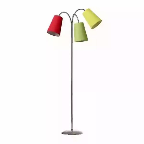 Lampadaire E14 Salsa de Nielsen Light en rouge, jaune et vert