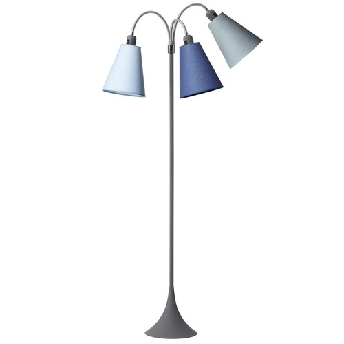 Lampadaire E27 TRAFIK, Nielsen Light - Gris - Bleu Dala, turquoise, bleu clair