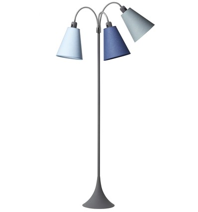 E27 TRAFIK golvlampa, Nielsen Light - Grå - Dalablå, turkos, ljusblå