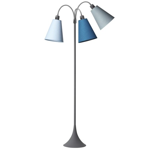 Lampadaire E27 TRAFIK, Nielsen Light - Gris - Turquoise, bleu clair, pétrole