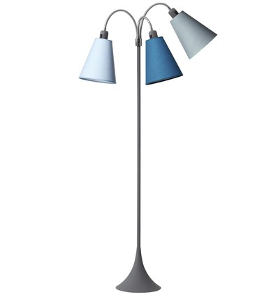 E27 TRAFIK vloerlamp, Nielsen Light - Grijs - Turquoise, lichtblauw, petroleum