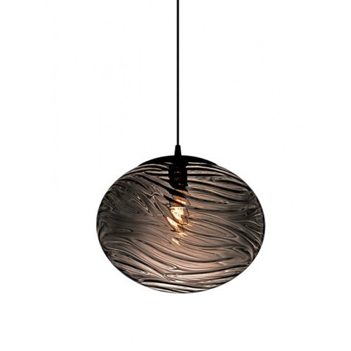 Halo Design - Handgemaakte Hanglamp Ø38, gerookt glas