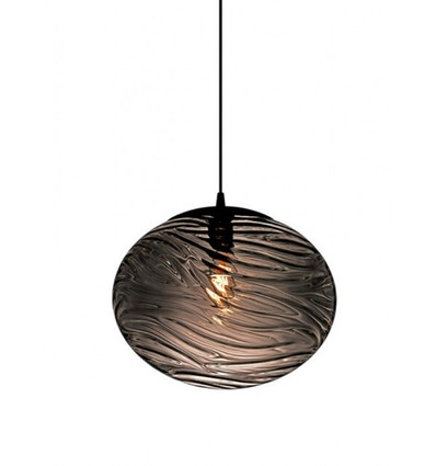 Halo Design - Suspension artisanale Ø38, verre fumé