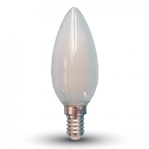 E14 4W LED-kaarslamp - Filament, mat glas