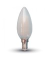 Ampoule LED flamme E14 4W - Filament, verre dépoli