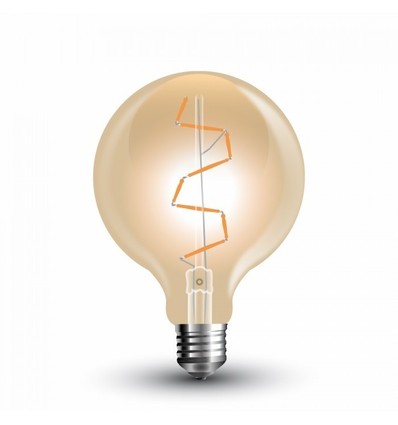 E27 4W LED globe lamp - Ø9,5 cm, Kooldraad, extra warm wit, 2200K