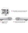 150cm Armatuur + 2x LED buis T8 - IP65, doorvoerbedraad