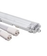 150cm Armatur + 2x LED-rør T8 - IP65, gjennomgangskoblet