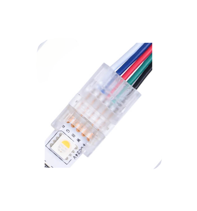 Connecteur de bande LED pour fils dénudés - 10mm, RGBW, IP20, 5V-24V