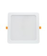 24W 22 x 22 cm LED indbygningspanel - IP54 udendørs, Hul: 19,5 x 19,5 cm, Mål: 22 x 22 cm