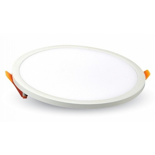 V-Tac LED panel Ø20 cm 29W - Hvid kant, til indbygning, Hul: 19cm, 230V