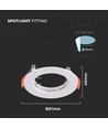 Kit Downlight MR16/GU10 - Sans source lumineuse, Blanc brillant, Découpe : Ø6,3 cm, Dimensions : Ø8 cm