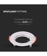 Kit Downlight MR16/GU10 - Sans source lumineuse, Blanc brillant, Découpe : Ø6,3 cm, Dimensions : Ø8 cm