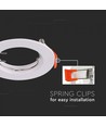 MR16/GU10 Downlight kit - Uden lyskilde, Blank hvid, Hul: Ø6,3 cm, Mål: Ø8 cm