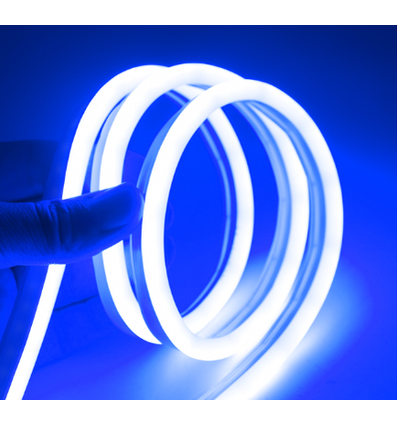 5m 8W/m Blauw 8x16 Neon Flex LED - 12V DC, IP67