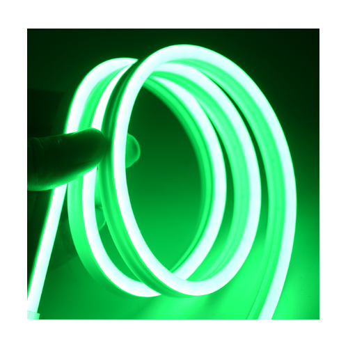 5m 8W/m Groen 8x16 Neon Flex LED - 12V DC, IP67