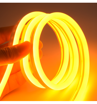 5m 8W par mètre Jaune 8x16 Neon Flex LED - 12V DC, IP67