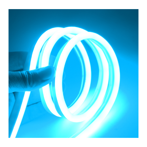 5m 8W/m Bleu Clair 8x16 Neon Flex LED - 12V DC, IP67