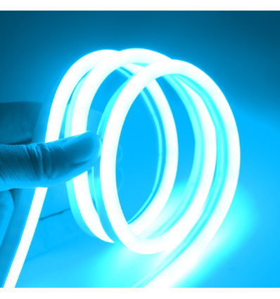 5m 8W/m Lichtblauw 8x16 Neon Flex LED - 12V DC, IP67