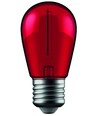 E27 1W LED kogellamp - Rood, kooldraad