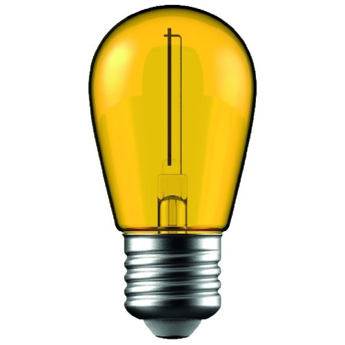 Ampoule LED E27 1W - Jaune, filament de carbone