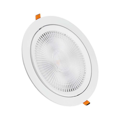 Spot LED encastrable V-Tac 30W - Trou : Ø19,5 cm, Dimensions : Ø22,5 cm, Hauteur 3,8 cm, Puce LED Samsung, 230V