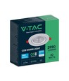 V-Tac 30W LED spotlight - Hull: Ø19,5 cm, Mål: Ø22,5 cm, 3,8 cm høy, Samsung LED chip, 230V