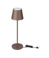 Lampe de table rechargeable V-Tac, sans fil - couleur corten, lampe de table extérieure IP54, tactile dimmable, modèle mini