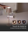 Lampe de table rechargeable V-Tac, sans fil - couleur corten, lampe de table extérieure IP54, tactile dimmable, modèle mini