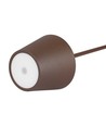 Lampe de table rechargeable V-Tac, sans fil - couleur corten, lampe de table extérieure IP54, tactile dimmable, modèle mini