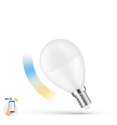 Ampoule LED Smart Home E14 5W - P45, Tuya/Smart Life, compatible avec Google Home, Alexa et smartphones, CCT