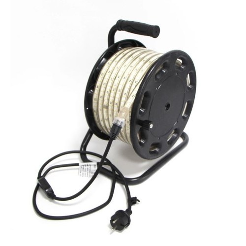 Ruban LED de chantier 25m sur enrouleur - 230V, IP67, 180 LED/m, 10W/m
