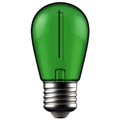 Ampoule LED E27 1W - Vert, Filament carbone