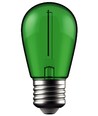 E27 1W LED kogellamp - Groen, Kooldraad